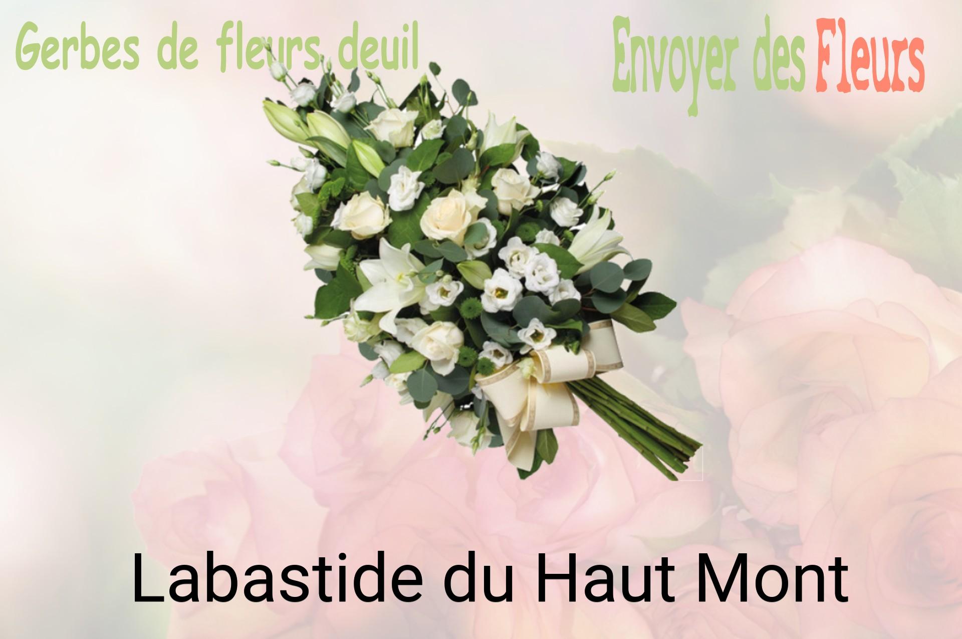 Gerbe de fleurs de deuil livrée à Labastide-du-Haut-Mont